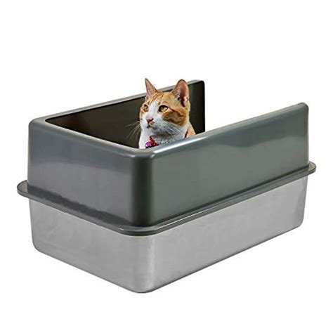 stainless steel cat enclosures|enclosed stainless steel litter box.